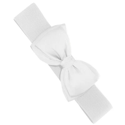 Banned Retro Vintage Rockabilly Stretch Gürtel - Bella Belt Schneeweiß