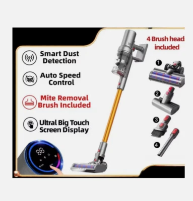 NEW ABIR VC205 Cordless Dust Mite Vacuum Cleaner Touch Screen Smart Sensor - Image 1 of 4
