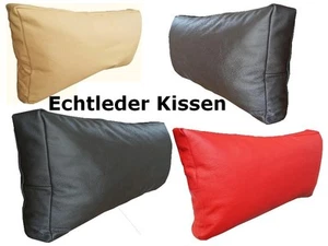 Lederkissen Sofakissen Echt Leder Sofa Dekokissen Rindsleder Kissen Rückenkissen - Bild 1 von 30