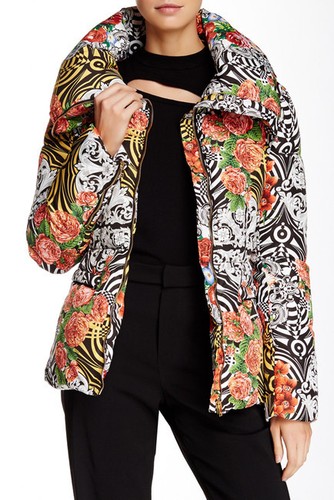 Giacca trapuntata stampata nuova con etichette Versace Versus collezione taglia 38 italiana taglia USA 2