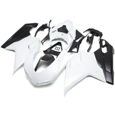 White Black Fairing Kit for 2007-2012 Ducati 1098 848 1198 Injection Bodywork - Image 1 of 4