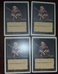 MtG REVISED/3rd Edition WEAKNESS Playset 4x x4 NM UNPLAYED Common black 4 magic - Picture 1 of 1