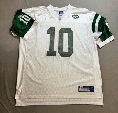 Camiseta deportiva para hombre New York Jets Chad Pennington #10 Reebok 2XL blanca manga corta. Foto 1 de 4