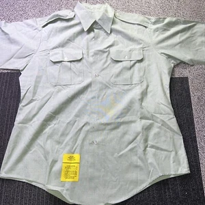 16.5 - US Army Class A Shirt Light Green Short Sleeve AG415 Uniform DSCP 9654 - Picture 1 of 4