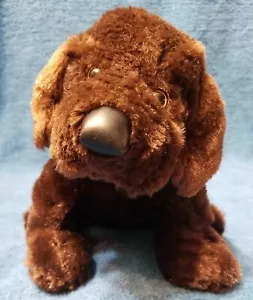 Ganz Webkinz Chocolate Lab Dog 9" Plush Stuffed Animal No Code Soft Puppy - Picture 1 of 12