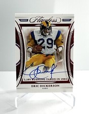 2022 Panini Flawless Eric Dickerson Ruby Red Auto /8 SSP 