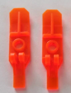 NEW Lego Minifig TRANS NEON-ORANGE SKI with Hinge - 2 Minifigure Skis - Picture 1 of 1