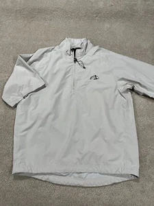 Zero Restriction Pullover Mens Medium Tan Golf 1/4 Zip Short Sleeve Tour Series - Picture 1 of 8