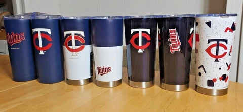 Minnesota Twins Baseball Steel Cup 20 Oz. Tumbler  Logobrands Hot/Cold BPA -Free Cover
