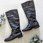 Coach Micha Knee High Black Leather Riding Boots Size 9.5