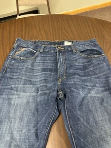 Pantalones de mezclilla Ariat para hombre 36 X 32 M4 LR corte bota trabajo lavado medio - Imagen 1 de 20