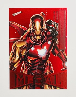 Skybox Marvel Metal Universe Spider-Man Red PMG Iron Man /100 - Image 1 of 2