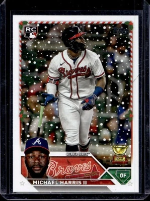 2023 Topps Holiday Michael Harris II RC Super Rookie All-Star #H105 Braves - Image 1 of 2
