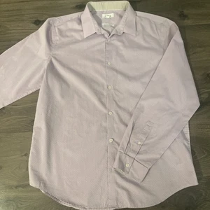 Calvin Klein Hemd Herren L Lila Langarm Bügelfrei Button Down Infinite Cool - Bild 1 von 4