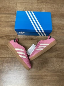 Adidas Gazelle Indoor Womens Trainers UK Size 4 - Pink White Gum ✅📦 - Picture 1 of 10