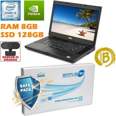 NOTEBOOK DELL E6510 I5 15,6" 8GB SSD 128GB NVIDIA WINDOWS 10 BATTERIA NUOVA - Immagine 1 di 4