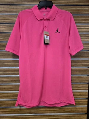 Para hombres Talla L-TALL Nike Air Jordan Golf Dri-Fit Polo Rosa NUEVO DZ0540-706 Foto 1 de 4