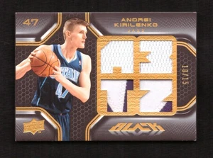 2009-09 Upper Deck Black Andrei Kirilenko Quad Jersey Patch Gold 10/15 - Picture 1 of 2