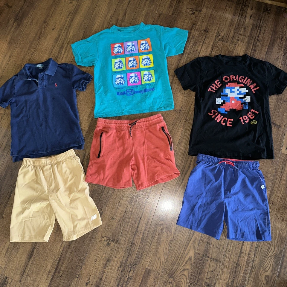 Lot 6 Boys Youth Spring Summer Tops Shorts RL New Balance Disney Tommy Bahama  - Image 1 of 4