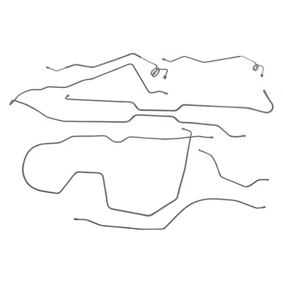 Полный комплект ручной дисковой тормозной магистрали 1983-86 Jeep CJ7 широкая ось 20 оригинальная сталь 7 шт. - Изображение 1 из 4