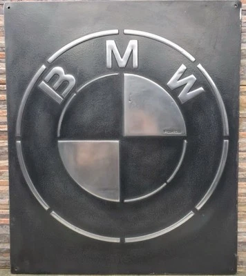 BMW  Inspired Vintage Cast Metal Sign – Handmade – Premium Garage Decor - Image 1 of 4