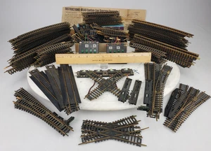 Lot Atlas Tyco HO Scale Train Track Brass Nickel Straight Curved Turnout Vintage - Bild 1 von 23