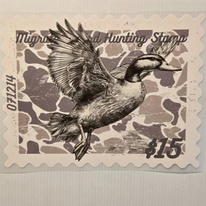 MIGRATORY WATERFOWL DUCK STAMP AMERICAN OUTFITTERS POCKET SHIRT #0058 - Picture 1 of 4