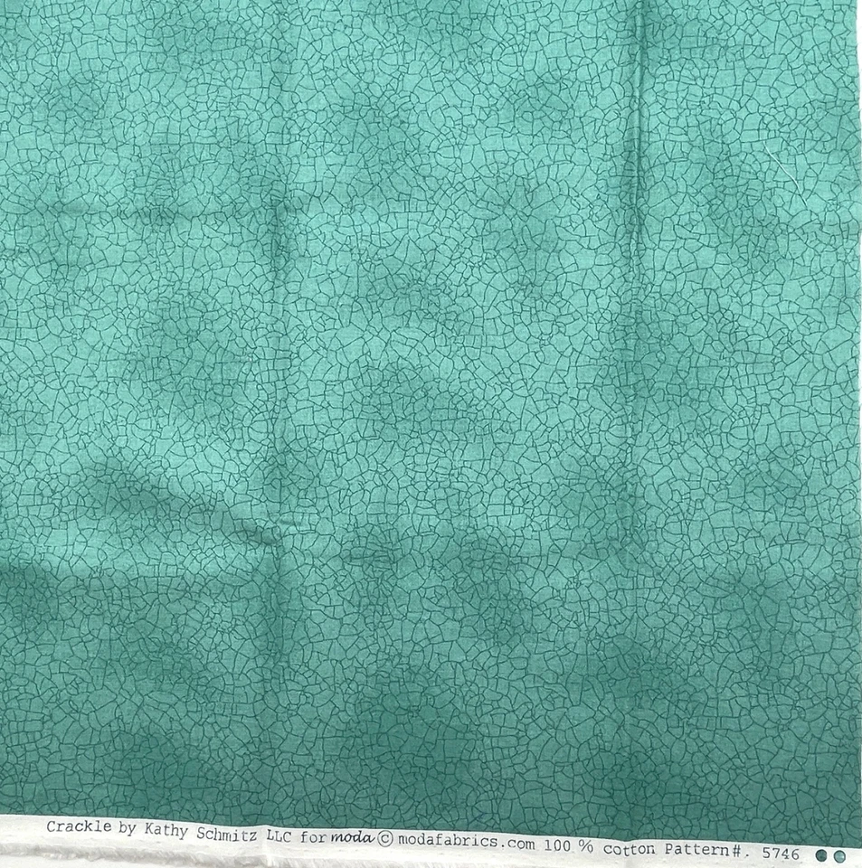 CRACKLE #5746 by Kathy Schmitz for Moda Teal Green 1 yd - Image 1 of 1