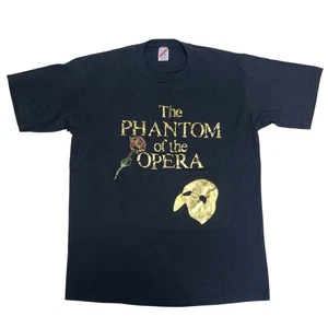 T-shirt grafica fantasma dell'opera vintage anni 90 XL lamina oro punto singolo - USA - Foto 1 di 8