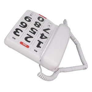 Big Button Phone Simple Classic Adjustable Volume Home Landline Phones For Se CB - Afbeelding 1 van 22