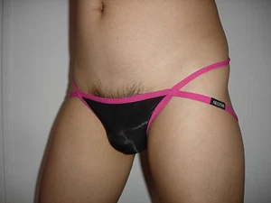 Jock Strap NEOFAN New Plum taille L/XL noir liséré rose sexy 6,90 au lieu 13 eur - Imagen 1 de 4