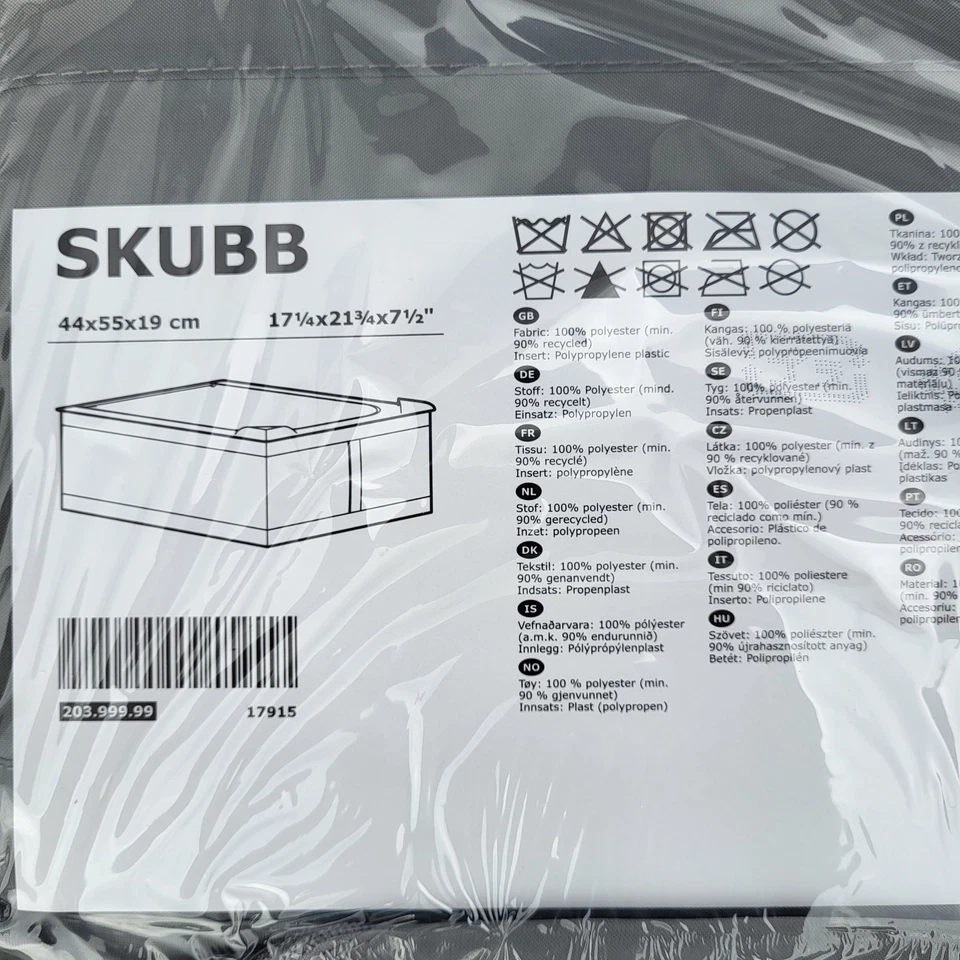 IKEA SKUBB Tasche Organizer Aufbewahrungsbox grau 44x55x19 cm - Bild 1 von 1