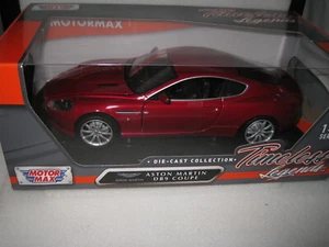 1/18 MOTOR MAX TIMELESS LEGENDS ASTON MARTIN DB9 COUPE DARK RED #73174 - Picture 1 of 4