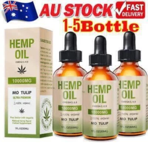 Aceite de semilla de cáñamo orgánico de cáñamo puro 10000 mg 30 ml alivio del dolor ansiedad, hecho para dormir - Imagen 1 de 11
