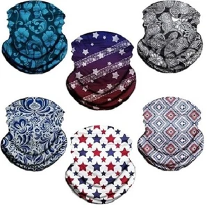 6 PCS Gator Face Mask-Unisex Reusable Cloth Neck Gaiter Face Mask Sleeve sport - Picture 1 of 6