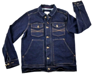 Chaqueta de camionero de mezclilla oscura con botones azul Ranchwear para hombre talla grande usada en excelente estado - Imagen 1 de 10