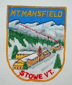 Parche DE COLECCIÓN MT MANSFIELD Vermont Esquí Hecho en Suiza Años 60 HALLAZGO RARO - Imagen 1 de 3