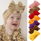 Bowknot Elastic Hair Band Double Layer Bow Wide Turban Headwrap Newborn Headwear