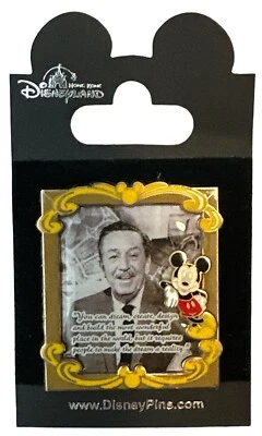 Hong Kong Disneyland - Cast Member - Walt Disney Quote Pin (3D) - Image 1 of 3