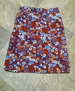 The Children's Place Floral Corduroy Skirt STRETCH Sz 6 MINT Condition Cranberry - Picture 1 of 4
