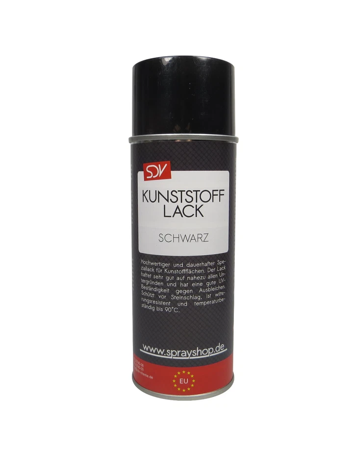 KUNSTSTOFFLACK LACKSPRAY Stoßstangenlack schwarz 400ml Kunststoff Farbe Bumper