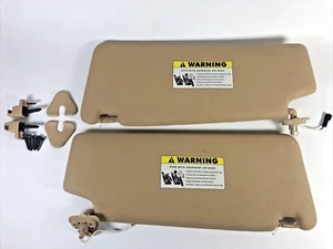 2011 - 2018 BMW X3 Sunvisors OEM 2012 13 14 15 2016 Sun Visors pair OEM TAN - Bild 1 von 11