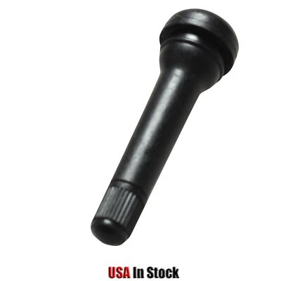 (50PCS) TR418 2" Snap-In Tire Valve Stems Tubeless Black Rubber Valve TR 418 - Image 1 of 2