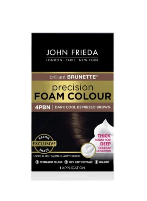 John Frieda Precision Foam Color 4PBN Marrón Espresso Oscuro Fresco Foto 1 de 3