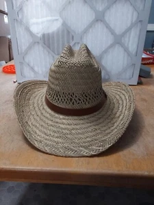 2 NEUE Sonnenhut Stroh Cowboy Stil - Bild 1 von 5