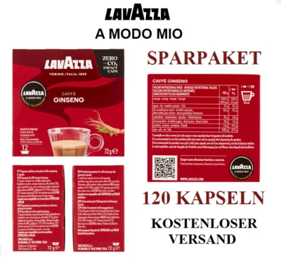 120 KAPSELN KAFFEE LAVAZZA A MODO MIO GINSENG ITALIENISCHER ESPRESSO KAFFEE - Bild 1 von 4