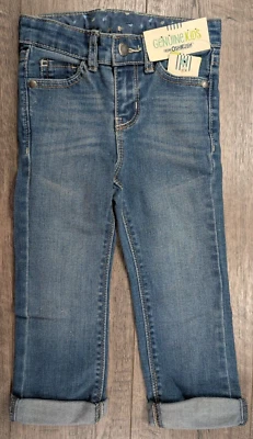 Baby Girl Clothes New Genuine Kids Oshkosh 2T Adjustable Waist Cuffed Jeans - Image 1 of 3