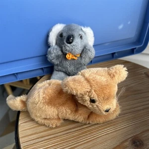 Vintage Dakin Lion Cub Bean Bag and Vintage Koala Bear - Picture 1 of 11