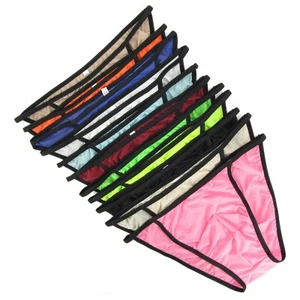 K342 Mens Sexy String Bikini Contoured Pouch Silky Soft Thin semi C-thru - Picture 1 of 29