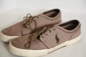 Polo Ralph Lauren Mens Brown FAXON LOW Shoes size 10 - Picture 1 of 5